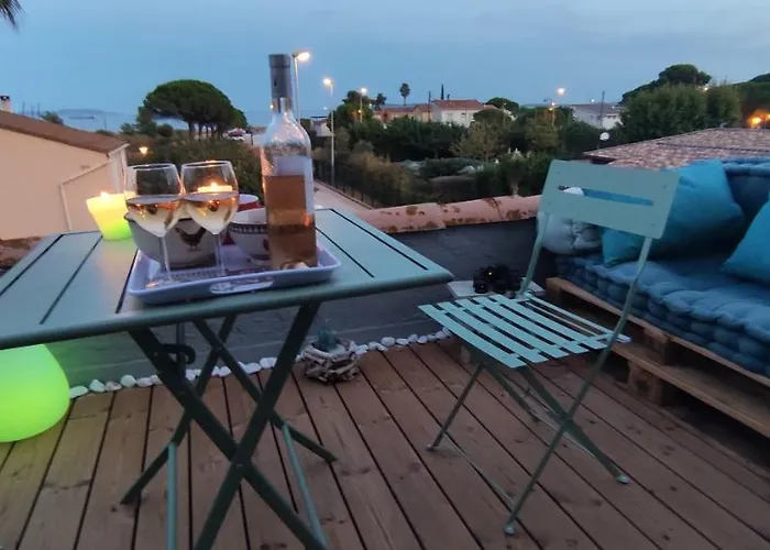 Avec Tropezienne Vue A L'ayguade ,climatisee ,parking Et Cafe Gratuits منزل للإقامة